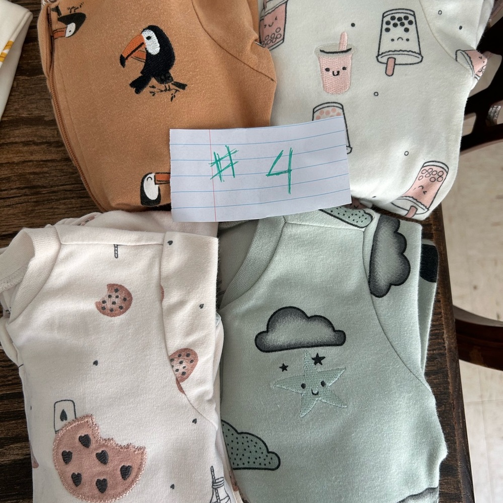 Cute Baby Onesies Set with Fun Prints